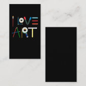 Carte De Visite art amour Esquisse dessin au crayon Artiste (Devant / Derrière)