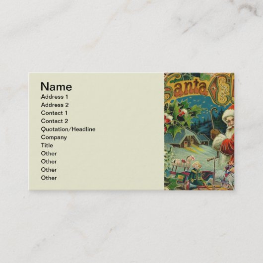 Carte De Visite Art antique du Père Noël (Devant)