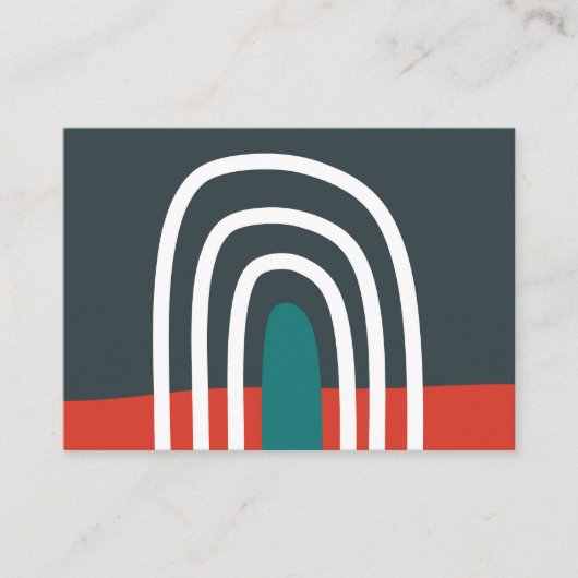 Carte De Visite Art arc-en-ciel à main (Devant)