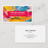 Carte De Visite Art Artiste Art Studio (Devant / Derrière)