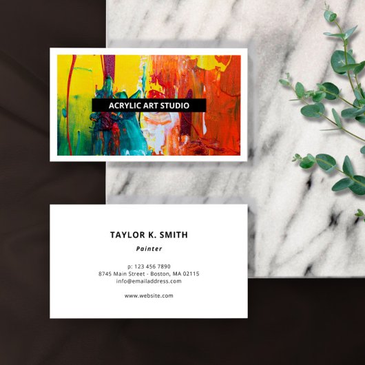 Carte De Visite Art Artiste Art Studio