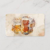 Carte De Visite Art Artiste Brasserie Bar Pub (Dos)