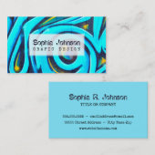 Carte De Visite Art bleu de rue d'abrégé sur graffiti (Devant / Derrière)