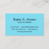 Carte De Visite Art bleu de rue d'abrégé sur graffiti (Dos)