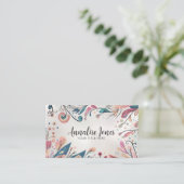 Carte De Visite Art botanique Abstrait coloré (Debout devant)