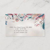 Carte De Visite Art botanique Abstrait coloré (Dos)