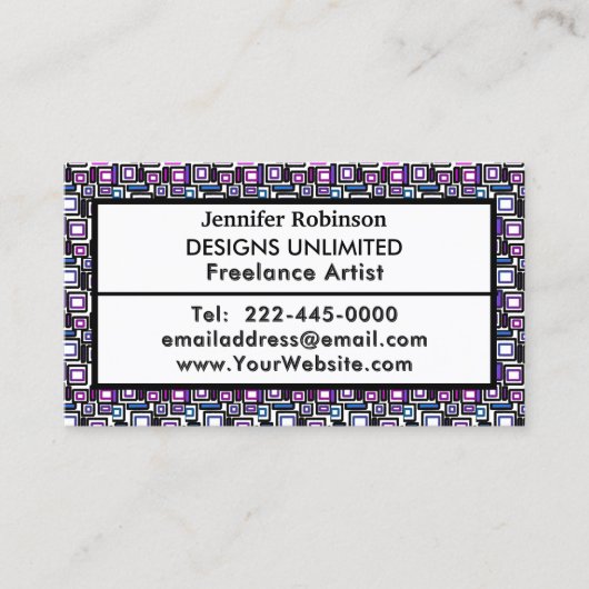 Carte De Visite Art Business QR Code Logo TOUTE ENTREPRISE (Devant)