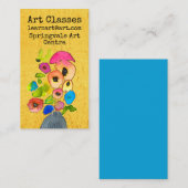 Carte De Visite Art Classes artiste entreprise florale (Devant / Derrière)