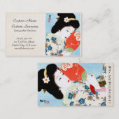 Carte De Visite Art classique japonais oriental frais de dame de (Devant / Derrière)