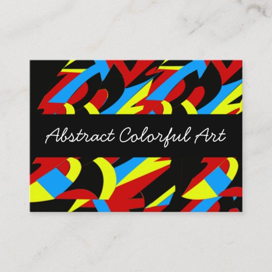 Carte De Visite Art coloré Abstrait (Devant)