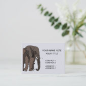 Carte De Visite Art d'animaux éléphant (Debout devant)