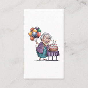 Carte De Visite Art de ballon de fête d'anniversaire humoristique