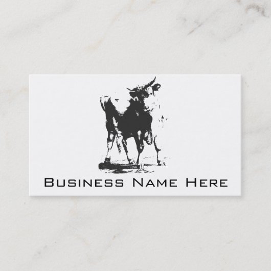 Carte De Visite Art de bruit de Taureau (Devant)