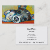 Carte De Visite Art de chien de chiwawa - peinture adorable de (Devant / Derrière)