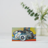 Carte De Visite Art de chien de chiwawa - peinture adorable de (Debout devant)