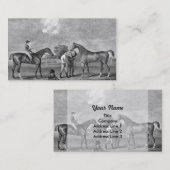 Carte De Visite Art de cru de chevaux de course (Devant / Derrière)