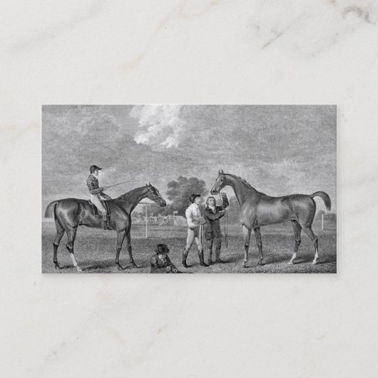 Carte De Visite Art de cru de chevaux de course (Devant)