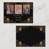 Carte De Visite Art de déesse noir et or par Renee Lavoie (Devant / Derrière)