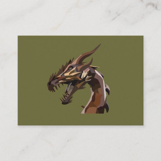 Carte De Visite Art de dragon abstrait moderne (Devant)