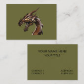 Carte De Visite Art de dragon abstrait moderne (Devant / Derrière)