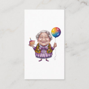 Carte De Visite Art de fête d'anniversaire de grand-mère drôle à v