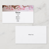 Carte De Visite Art de fleurs de cerisier (Devant / Derrière)