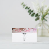 Carte De Visite Art de fleurs de cerisier (Debout devant)