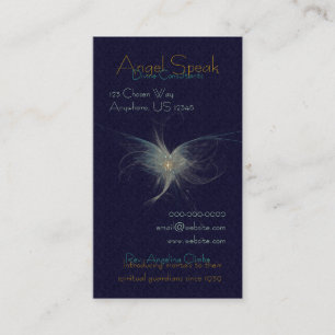 Carte De Visite Art de fractale d'ange d'hiver
