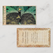Carte De Visite Art de Japonais de feuille d'oiseau de shiro de (Devant / Derrière)
