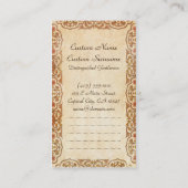 Carte De Visite Art de Japonais de feuille d'oiseau de shiro de (Dos)