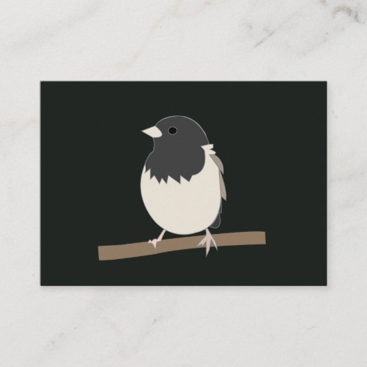 Carte De Visite Art de Junco à yeux noirs (Devant)