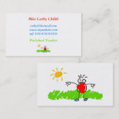 Carte De Visite Art de Kiddie, Mlle Cathy Childs, (Devant / Derrière)