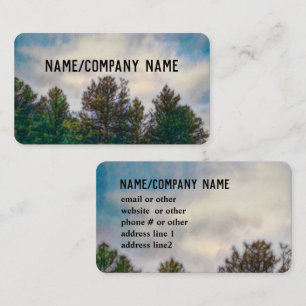 Carte De Visite art de la nature pins ciel bleu personnalisé