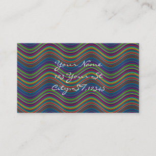 Carte De Visite Art de ligne Abstrait Wavy Cool Thunder_Cove