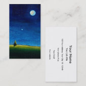 Carte De Visite Art de paysage de nuit où les étoiles appellent, (Devant / Derrière)