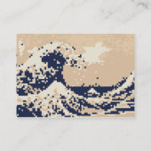 Carte De Visite Art de pixel de bit du tsunami 8 de pixel (Dos)