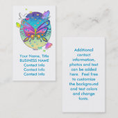 Carte de visite - ART de POP de PAPILLON (Devant / Derrière)