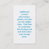 Carte de visite - ART de POP de PAPILLON (Dos)