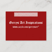 CARTE DE VISITE ART DE PORTABLE DE GERRYS MATISSE (Dos)