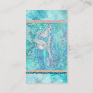 Carte De Visite Art de sirène océanique par Renee Lavoie