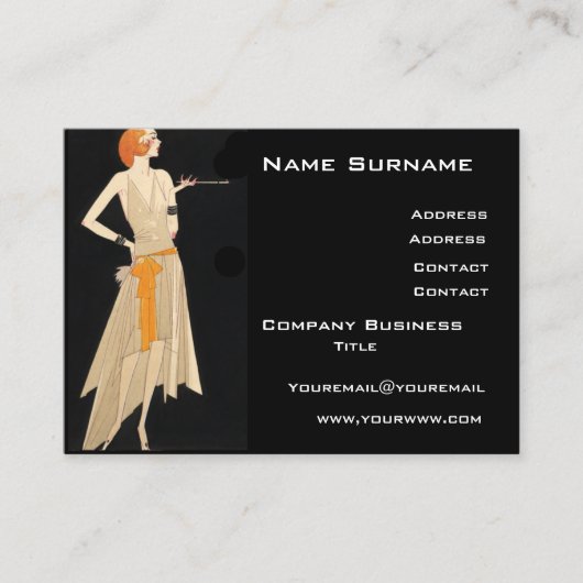 Carte de visite Art déco (Devant)