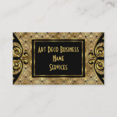 Carte De Visite Art Déco Art Déco moderne Noir 1930 (Devant)