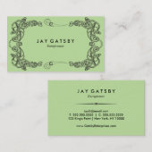 Carte De Visite Art déco classique/art Nouveau (Devant / Derrière)