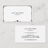 Carte De Visite Art déco classique/art Nouveau (Devant / Derrière)