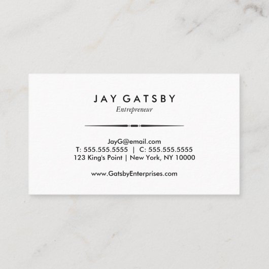 Carte De Visite Art déco classique/art Nouveau (Dos)