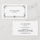 Carte De Visite Art déco classique/art Nouveau (Devant / Derrière)