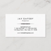 Carte De Visite Art déco classique/art Nouveau (Dos)