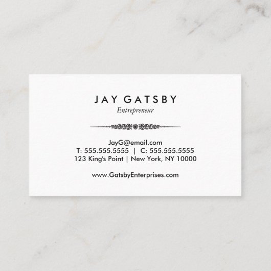 Carte De Visite Art déco classique/art Nouveau (Dos)