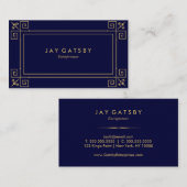 Carte De Visite Art déco classique/art Nouveau (Devant / Derrière)