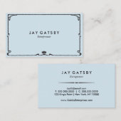 Carte De Visite Art déco classique/art Nouveau (Devant / Derrière)